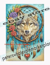 1000 piece jigsaw puzzle Nature Wolf Dreamcatcher animal