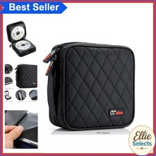 CD DVD Case Holder 40 Capacity Disc Storage Wallet Binder Anti-Scratch Nylon