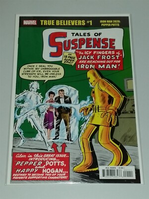 TRUE BELIEVERS IRON MAN 2020 PEPPER POTTS #1 NM+ (9.6) TALES OF SUSPENSE APRIL