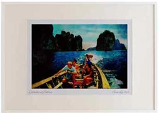 793068 On A Tour From Koh Phi Phi, Thailand Watercolour Picture Frame Ltd Ed A2
