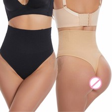 Women High-Waist Body Shaper Tummy Control Thong Pants Shapewear Slim Underwear