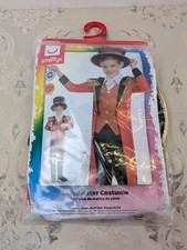 Smiffys Deluxe Ringmaster Costume, Red with Jacket, Mock Shirt, Trousers & Hat, 