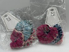 Noir Knitted Fabric Hair Ties 2-pack Fashion Hair Accessories 3 Pcs Each NEW