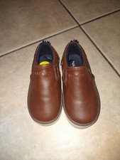 Nautica Brown Kids Slip-On Loafer Shoe Athletic Sneaker Toddler Akeley Sz 5