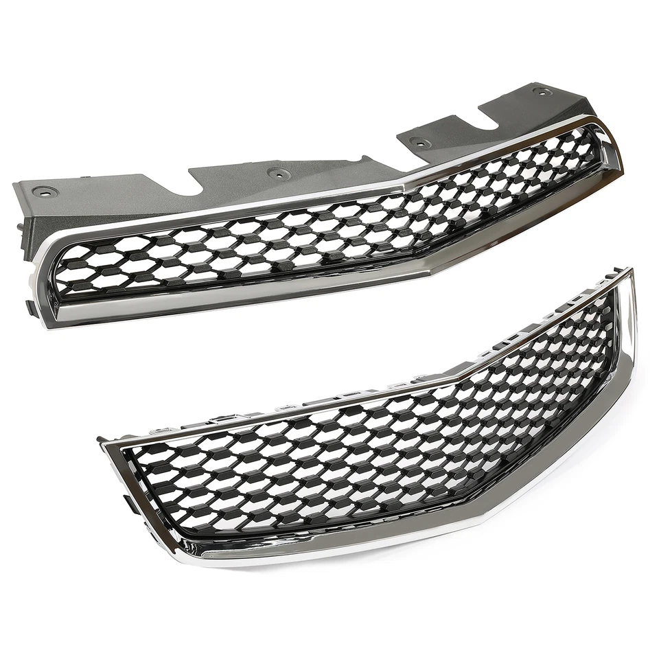 Juego de 2 parrillas de parachoques delanteras superiores e inferiores para Chevrolet Equinox 2010-2015 Foto 3 de 4