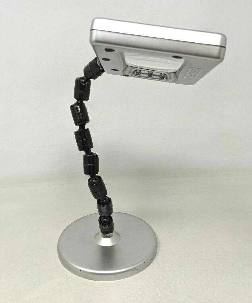 Phone Holder Officeworks Lighting Adjustable Magnifying Silver