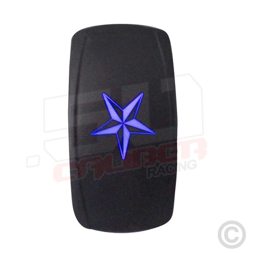 Illuminated On/Off Rocker LED Switch w/Laser Etched Design 