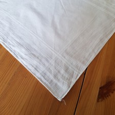 altes Stofftaschentuch Taschentuch wei&szlig; Vintage 9