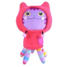 (Blue Bare) DJ CATNIP Gabby's Dollhouse Cat Plush 10'' Stuffed Animal Red Hoodie
