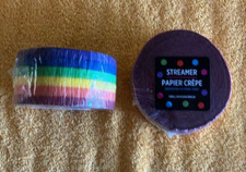 Gay Pride Party Rainbow Streamers 2 rolls - 81 Feet x 1.7 In Celebration Banner