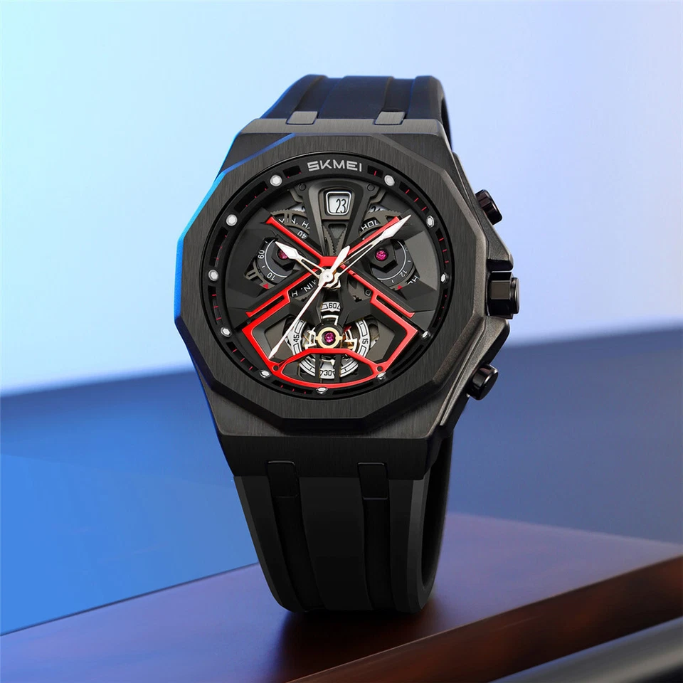 SKMEI мужчин часы роскошь военные наручные часы черный силиконовый кварц бизнес часы - Изображение 4 из 4