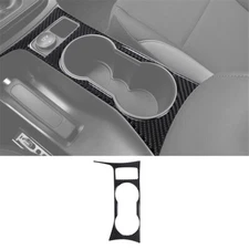 Carbon Fiber Interior Center Cupholder Console Cover Trim For Ford Escape