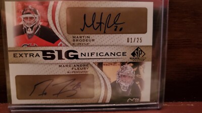 2010-11 SPGU SP Game Used Extra Significance Brodeur Fleury Dual Auto #1/25