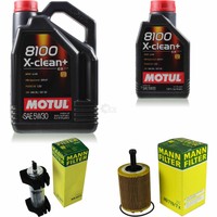 Mann Inspektionspaket 6L Motul 8100 X-Clean+ 5W-30 FüR Audi Q5 2.0 Tdi Quattro