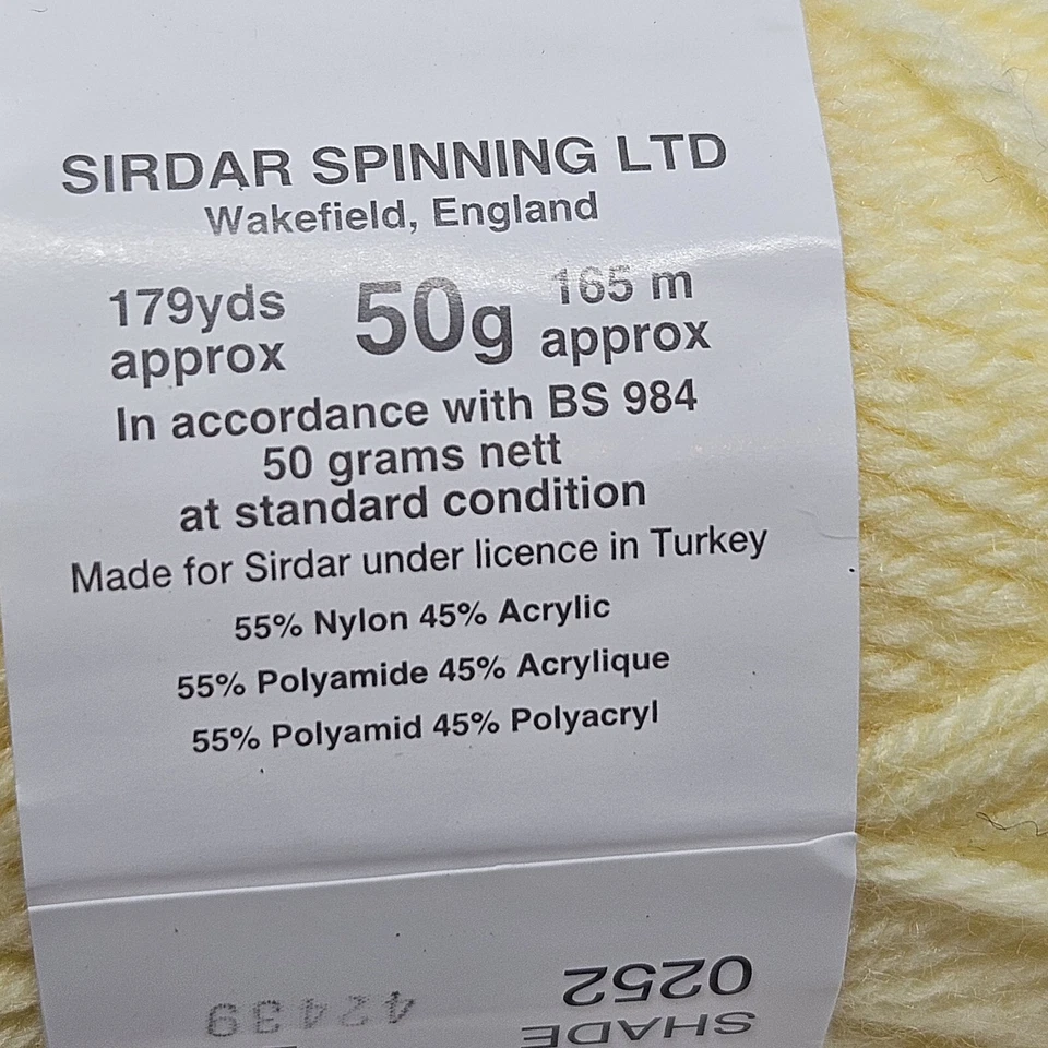 SIRDAR SNUGGLY DK Lot Col 0252 0413 0445 Nylon Acrylic Y1 - Image 4 of 4