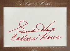GORDIE HOWE Signed AUTO Autograph A Sign of History Custom Cut Card Red Wings