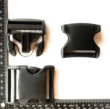 NEW 2 x YKK plastic heavy duty side release buckles 50mm