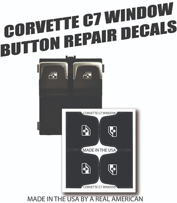 Corvette C7 Window Control Button Repair Decals Sticker | eBay