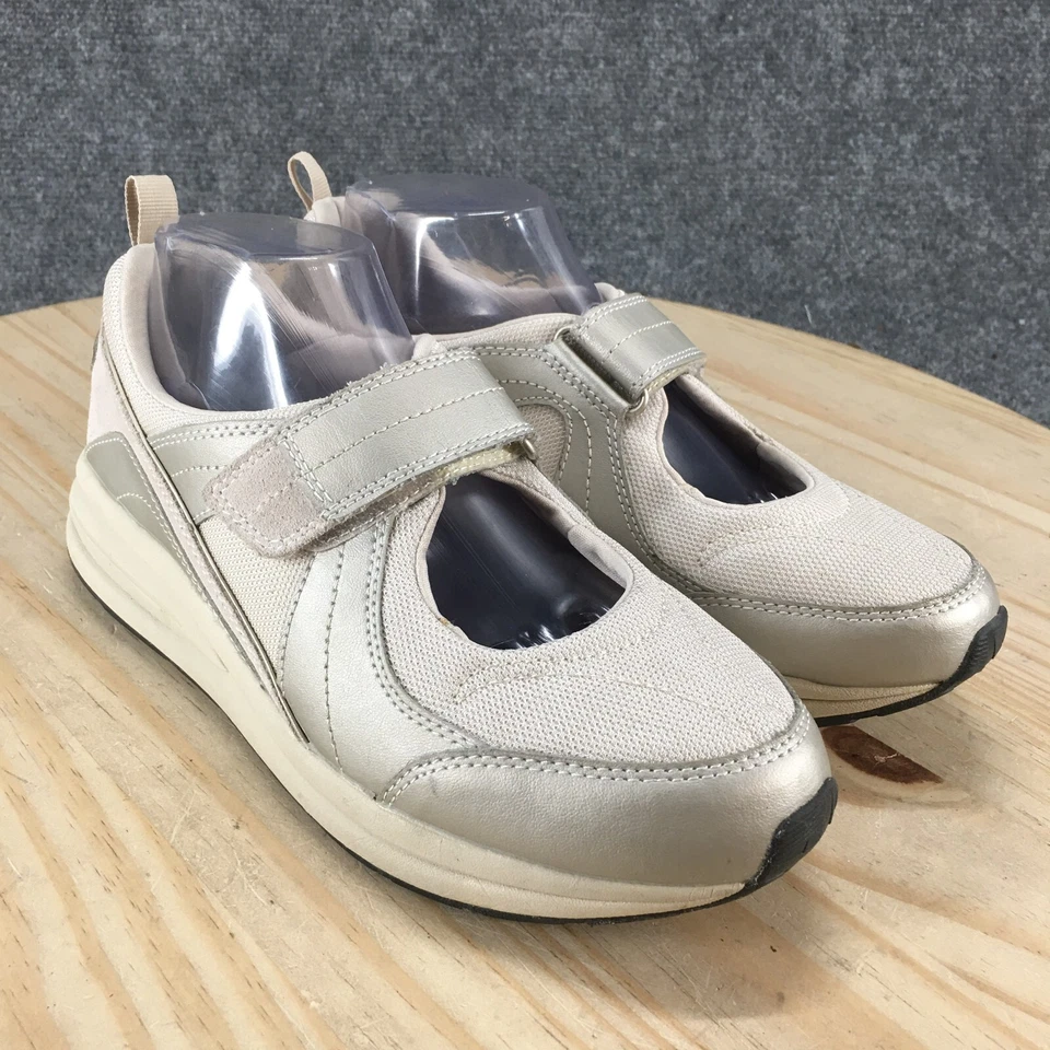 Easy Spirit туфли женщин 8 M получить изящный кроссовок серый кожаный комфорт крюк и петля - Изображение 3 из 4