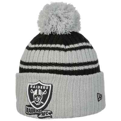 NEW ERA NFL 22 SPRTKNT Raiders Beanie Bommelmütze Strickmütze Umschlagmütze