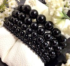 Black Onyx Beads Stretchy Bracelet Healing Gemstone 4mm 6mm 8mm 10mm12mm