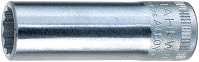 Stahlwille 02020012 Extra Deep Bi-Hex Socket No. 46, Size 12mm, 12-point, 3/8 in
