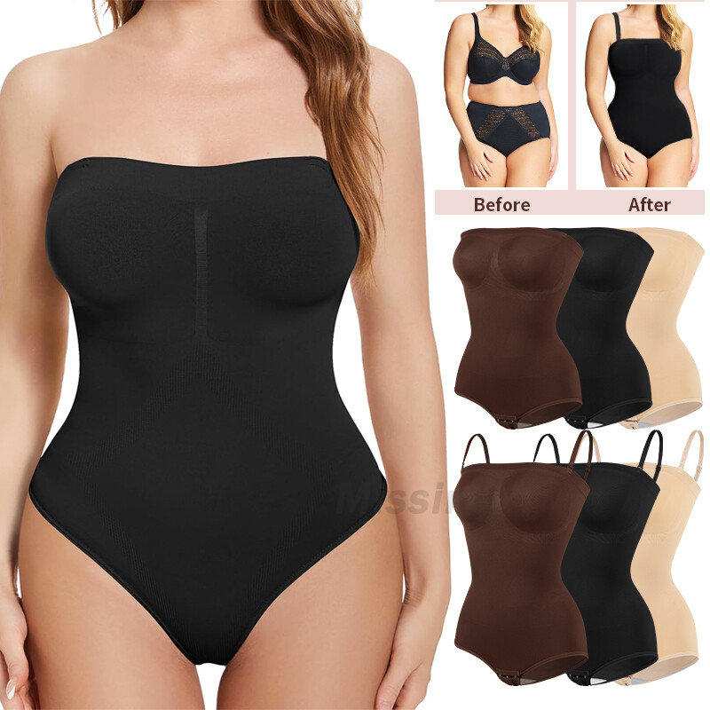 Strapless Tummy Control Bodysuit for Women Full Body Shapewear Firming Shaper-image