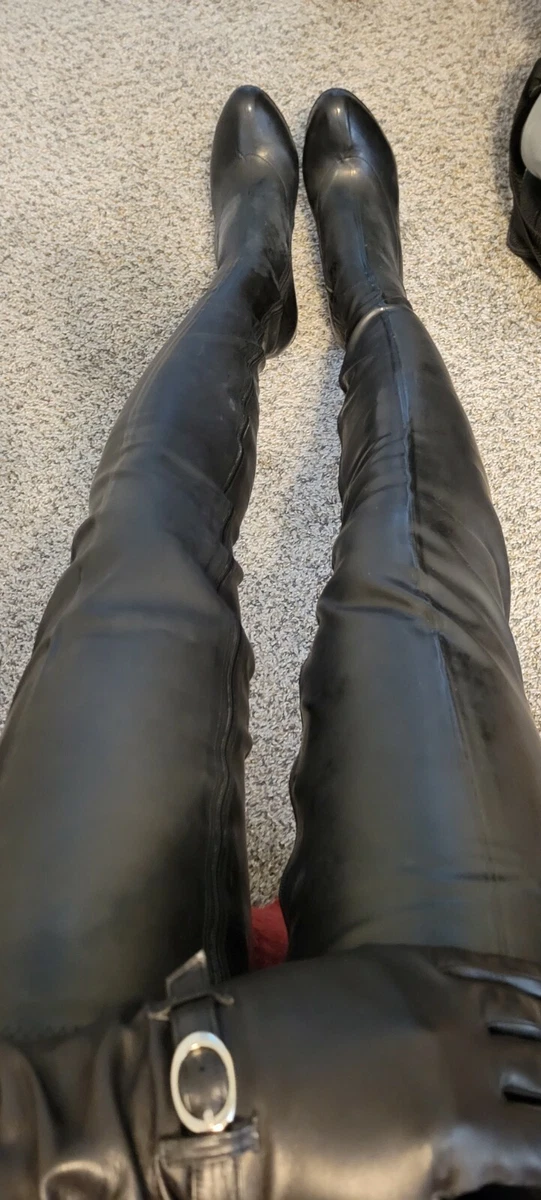 Rubber fetish best sale boots