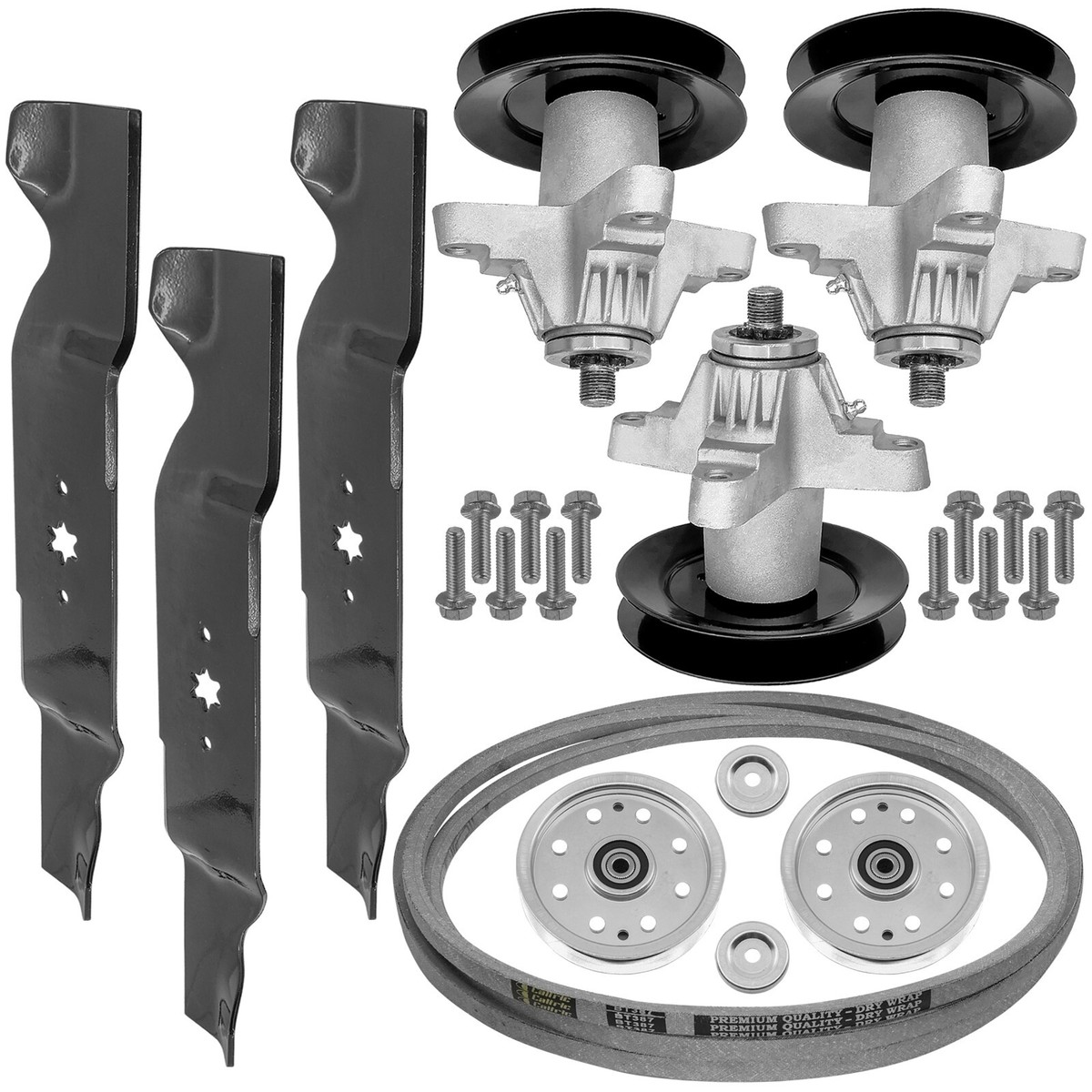Spindle & Blade w/ Pulley & Belt for White Outdoor SLT-5400