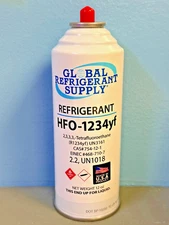 HFO, R1234yf, Refrigerant Auto A/C, LARGE 12 oz. New Self Sealing Top Connection