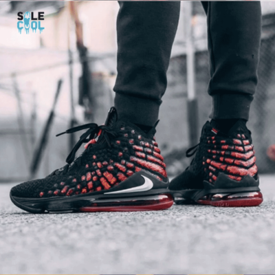 lebron 17 infrared on feet