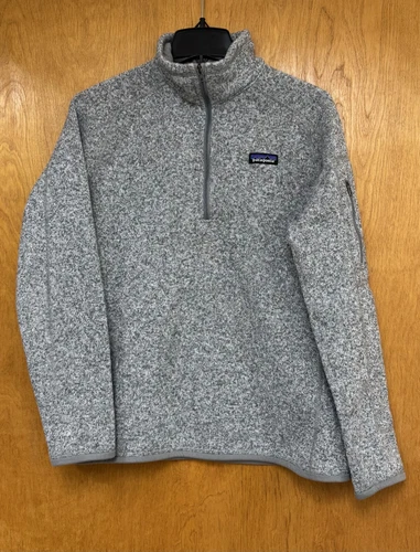 Patagonia Better Sweater 1/4 Zip Fleece Women's Large Gray Mock Neck Pullover