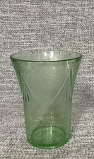 Hazel Atlas Glass Co. ROYAL LACE Green Flat Water Tumbler