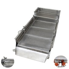4mm Stainless Linear Vibrating Screen Sieve Machine Electric Sifter 80Wx2 110V