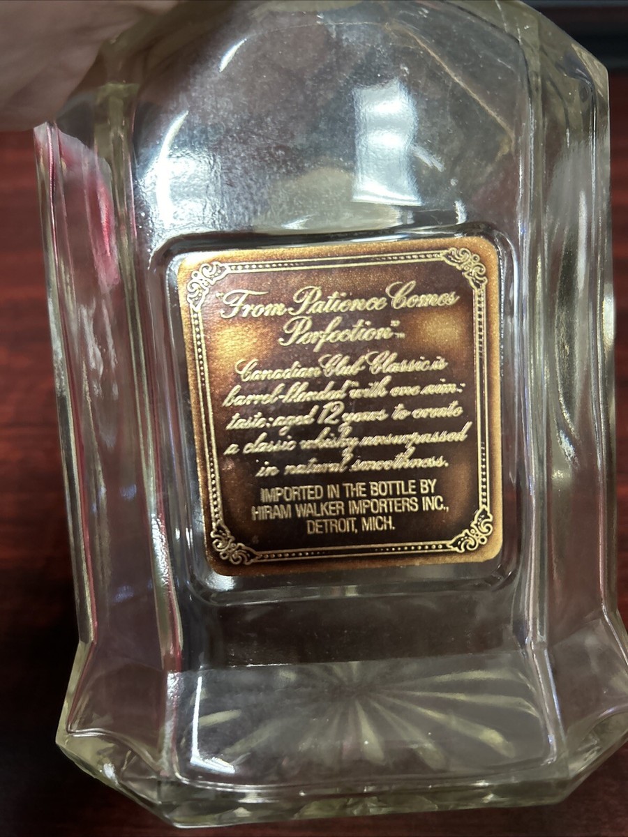 Vintage Empty Canadian Club Classic Whiskey Bottle 1974 | eBay