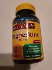 Nature Made Magnesium 250 mg Supports Muscle Relaxation 200 Tablets