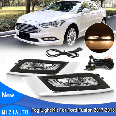 2017-2018 For Ford Fusion Clear Pair Bumper Fog Light