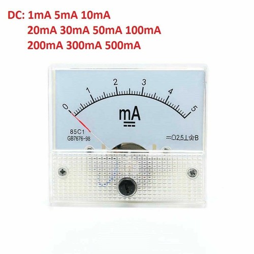 50uA-30A DC Amperemeter 5V-300V DC/AC Voltmeter 85C1/85L1 Analog Panel Meter 65*56 mm - Bild 32 von 36