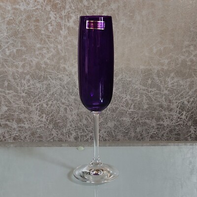 WATERFORD Marquis VINTAGE JEWELS CHAMPAGNE FLUTE PURPLE, Blown Crystal, 8 oz