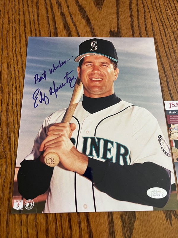 EDGAR MARTINEZ MARINERS SIGNED 8X10 JSA