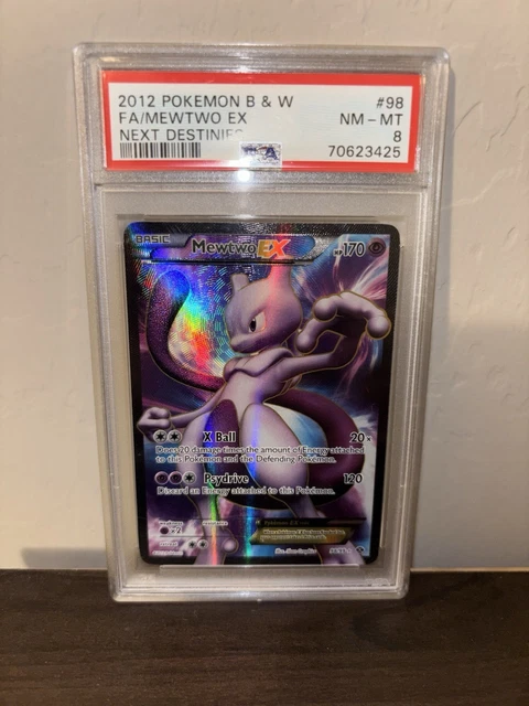 Pokemon TCG Mewtwo EX Full Art 98/99 Next Destinies Holo PSA 8