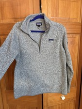 Womens Patagonia Better Sweater 1/4 Zip Jacket Gray XL