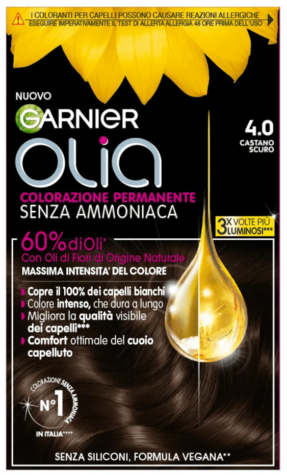 GARNIER OLIA COLORAZIONE PERMANENTE SENZA AMMONICA 4.0 CASTANO SCURO