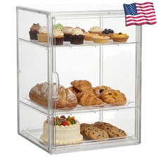 Transparent Makeup Organiser Stackable Acrylic Storage Box Drawers 2 Partition 