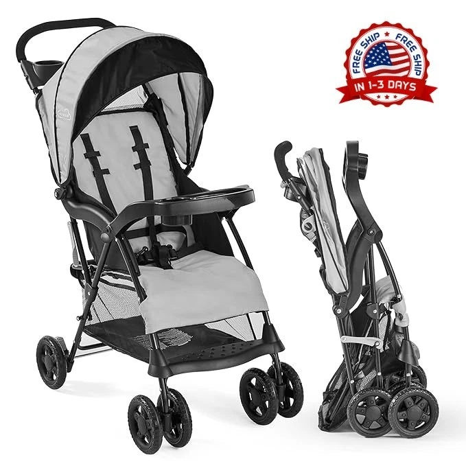 Coche Carriola Andador Para Bebes Cochecito Reclinable Portavasos Almacenamiento
