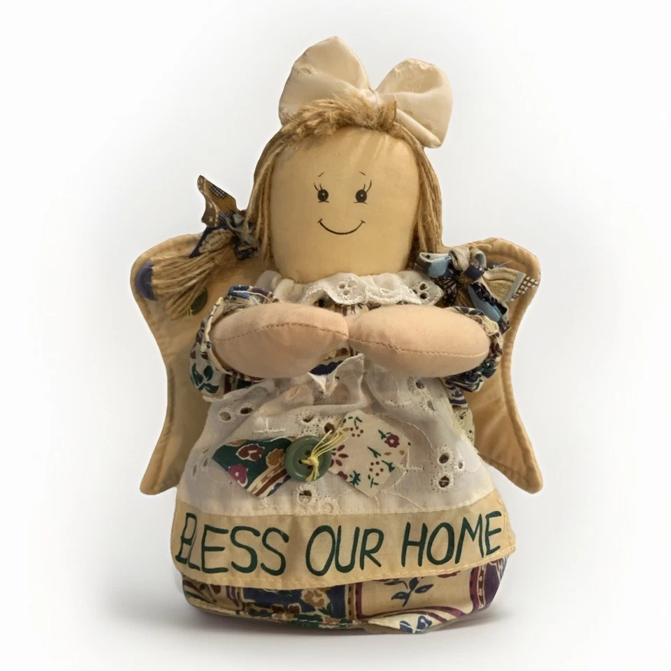 Handmade Primitive Cloth Hanging Angel. Perfect Condition - Image 4 of 4