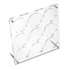 Porta monete in acrilico 2.5" con 9 scomparti per esposizione 3D