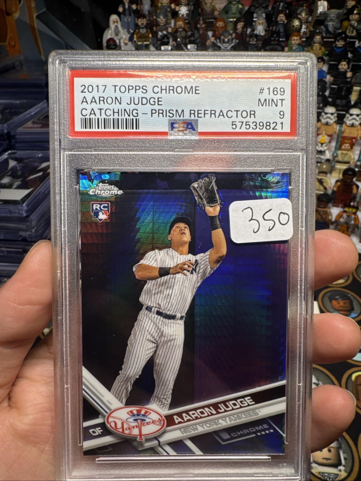 2017 Topps Chrome Aaron Judge #169 Prism Refractor (RC) PSA MT 9