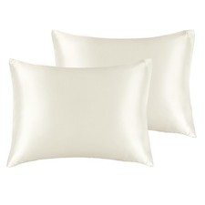 BEDELITE Satin Pillowcase for Hair and Skin, Toddler 13x18 Inch , Ivory