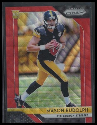 2018 Panini Prizm #225 Mason Rudolph Prizm Red Wave #/149